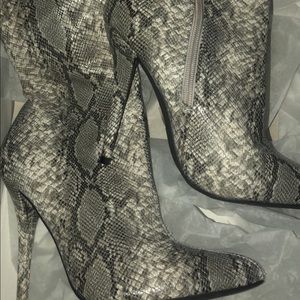 Snakeskin Booties